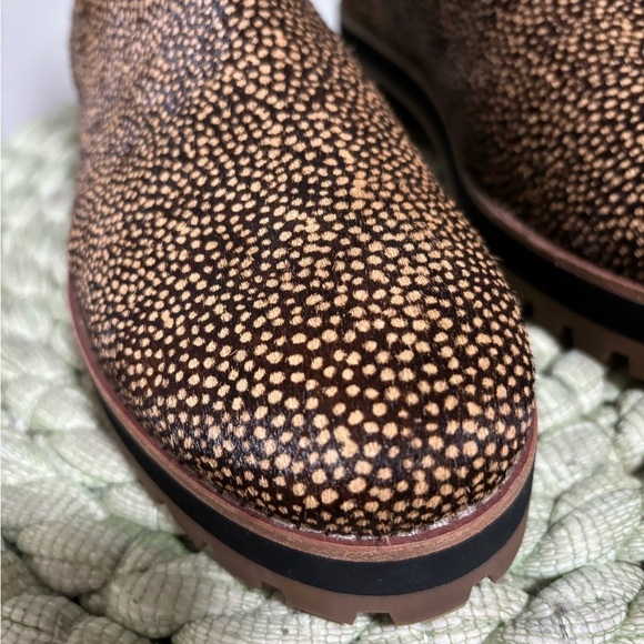 Madewell The Ivy Chelsea Boot in Mini Dot Tan/Black Calf Hair NWOB - Picture 10 of 13